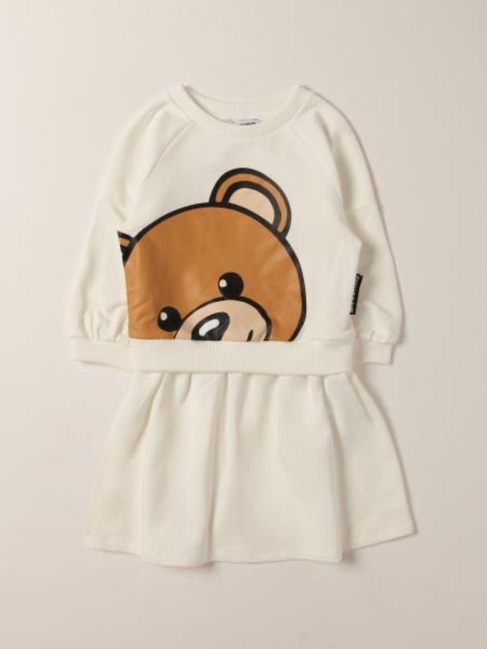 NWT Moschino Kid sweatshirt dress with big teddy Sz 10